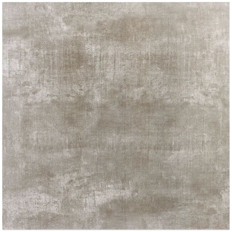 Ash Gray 24" x 24" Matte Porcelain Cement Look Tile