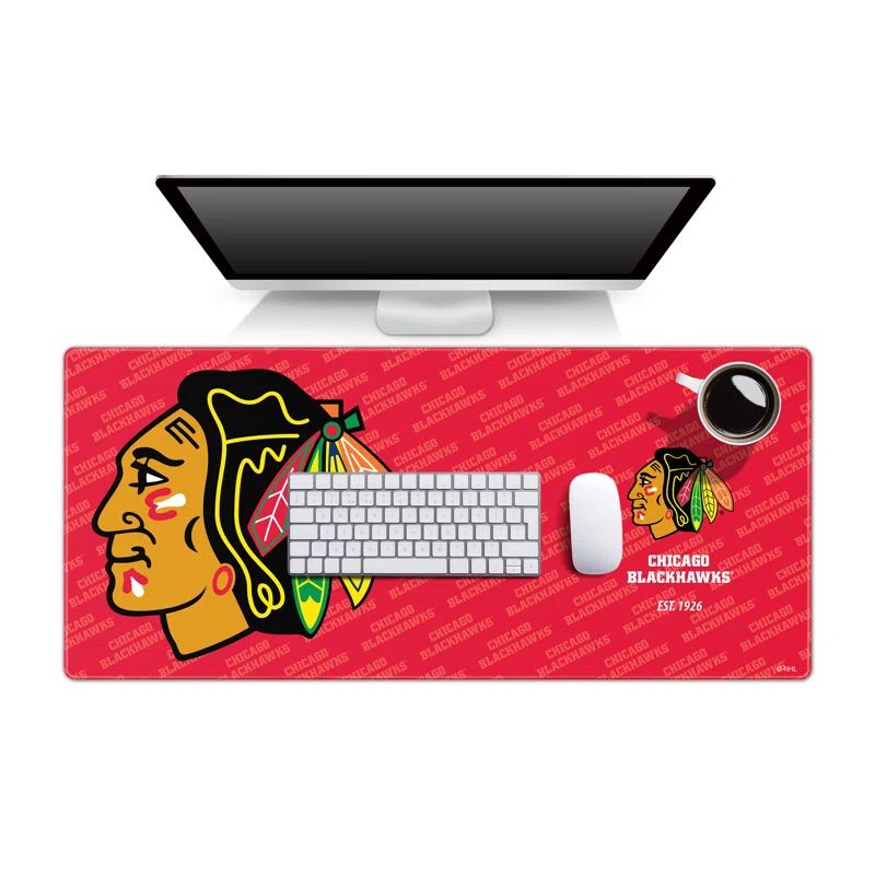 Chicago Blackhawks Red Large Rubber Desk Pad