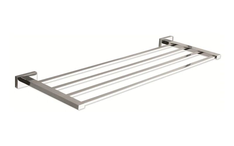 Contemporary 22" Polished Nickel 4-Bar Wall Mounted Towel Rack