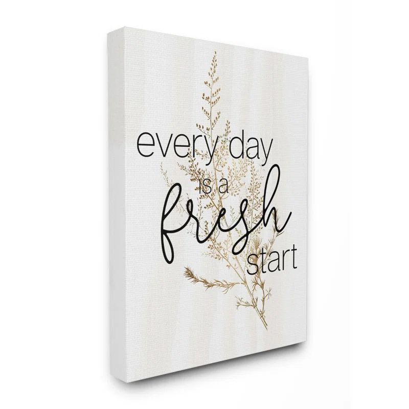 Gold and Black Motivational Quote Canvas Wall Art, 24" x 30"