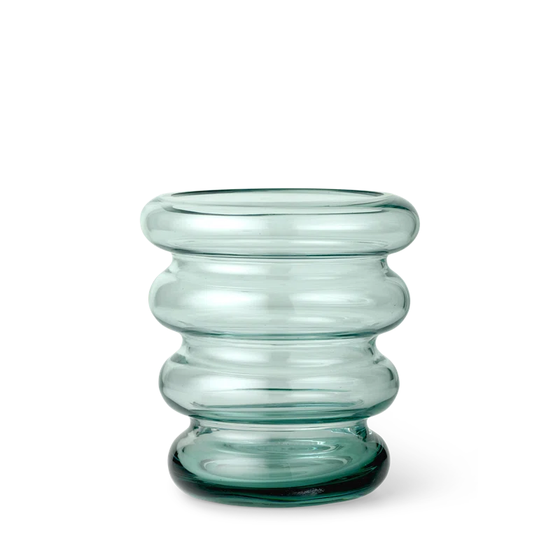 Mint Green Geometric Glass Table Vase