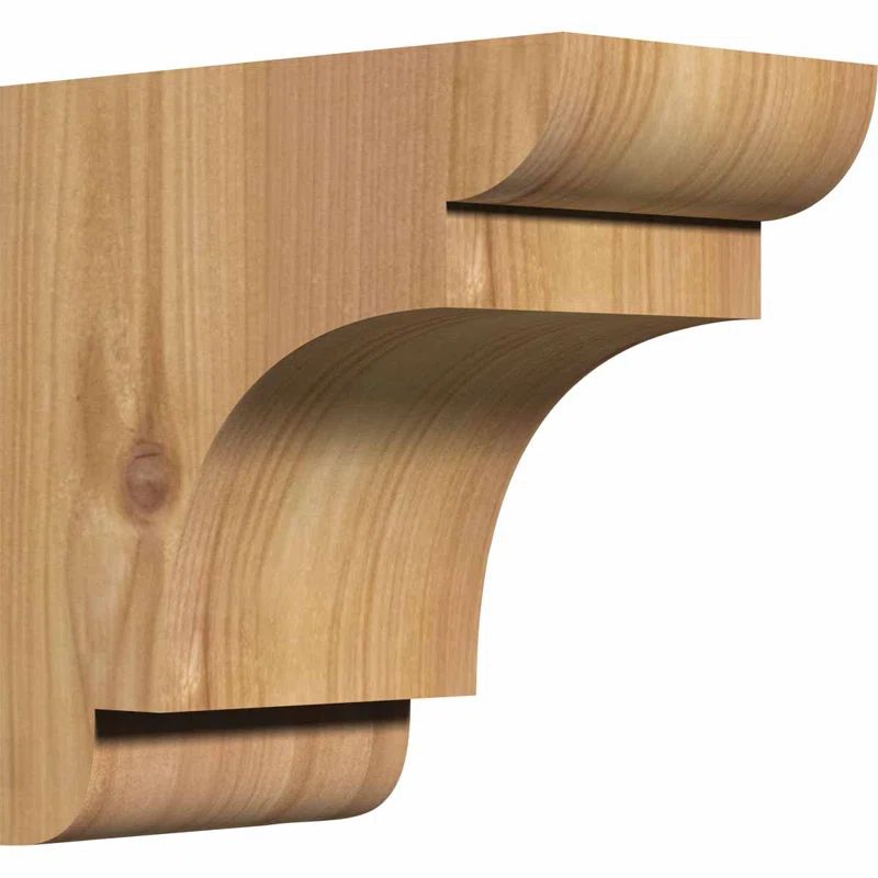 6" x 3.5" Western Red Cedar Smooth Corbel