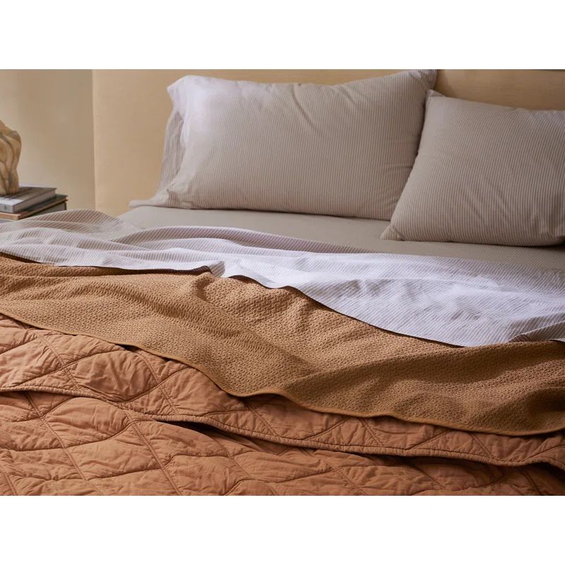 Twin Ginger Organic Cotton Machine Washable Blanket