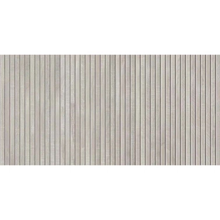 Bois Ribbon 24" x 48" Matte Gray Porcelain Wall and Floor Tile