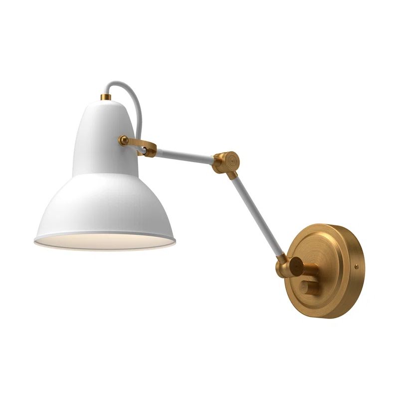 Felix White and Gold Adjustable Dimmable Vanity Light