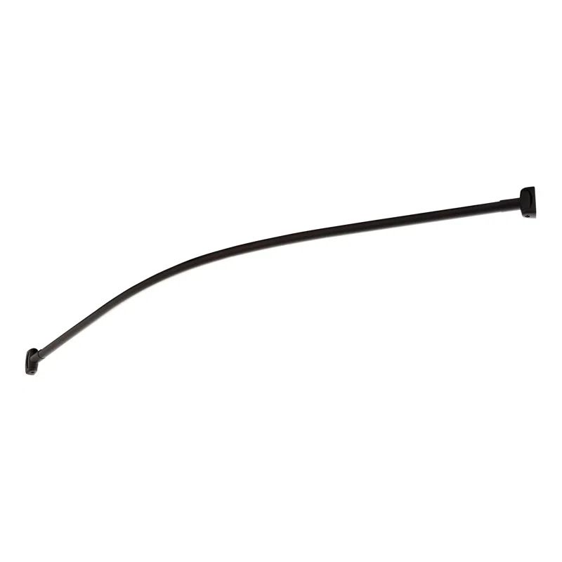 60" Matte Black Curved Wall Mounted Shower Rod