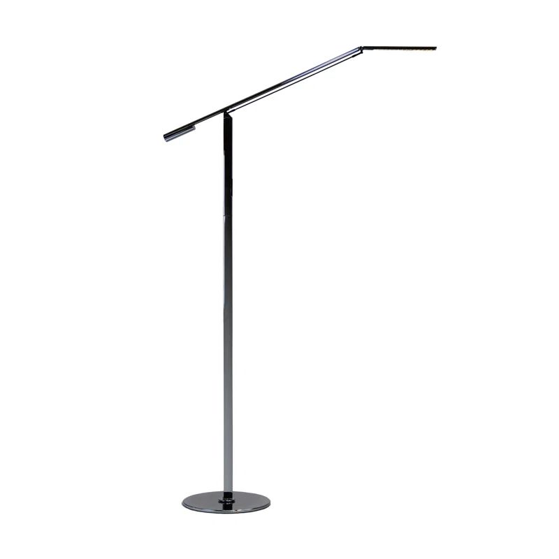 Equo Chrome Finish 57" LED Floor Lamp with Touchstrip Dimming