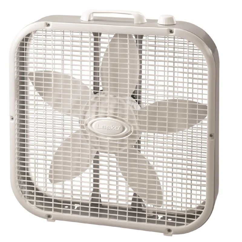 Lasko 20" White Box Fan with 3 Speed Settings