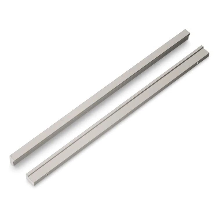 Glossy Nickel Modern Kitchen Cabinet Handles, 5-1/16" 10-Pack