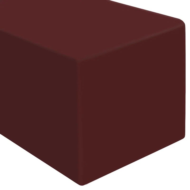 Burgundy Polyester Fitted Rectangular Tablecloth for Events
