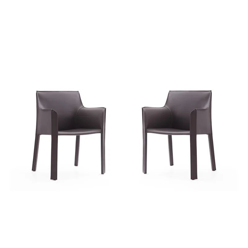 Sleek Gray Faux Leather Streamlined Metal Armchair