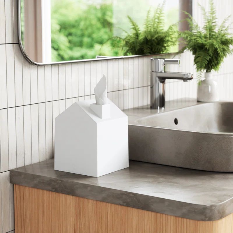 White House-Shaped Polypropylene Tissue Box Cover