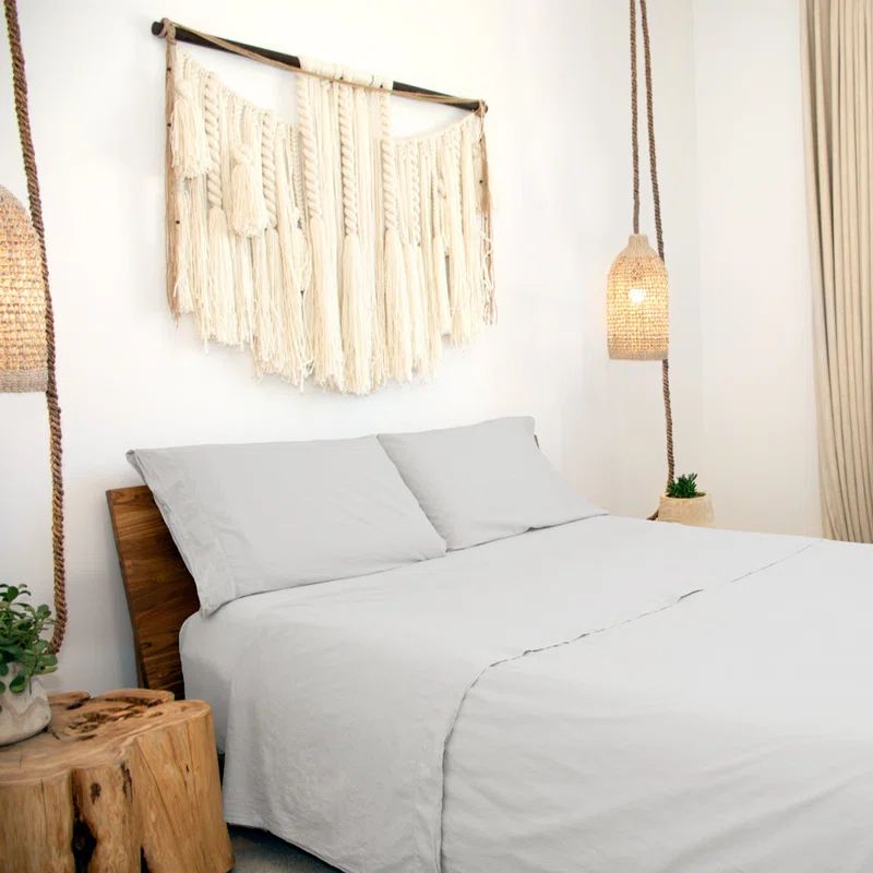 Whisper Gray Twin Cotton Percale Sheet Set