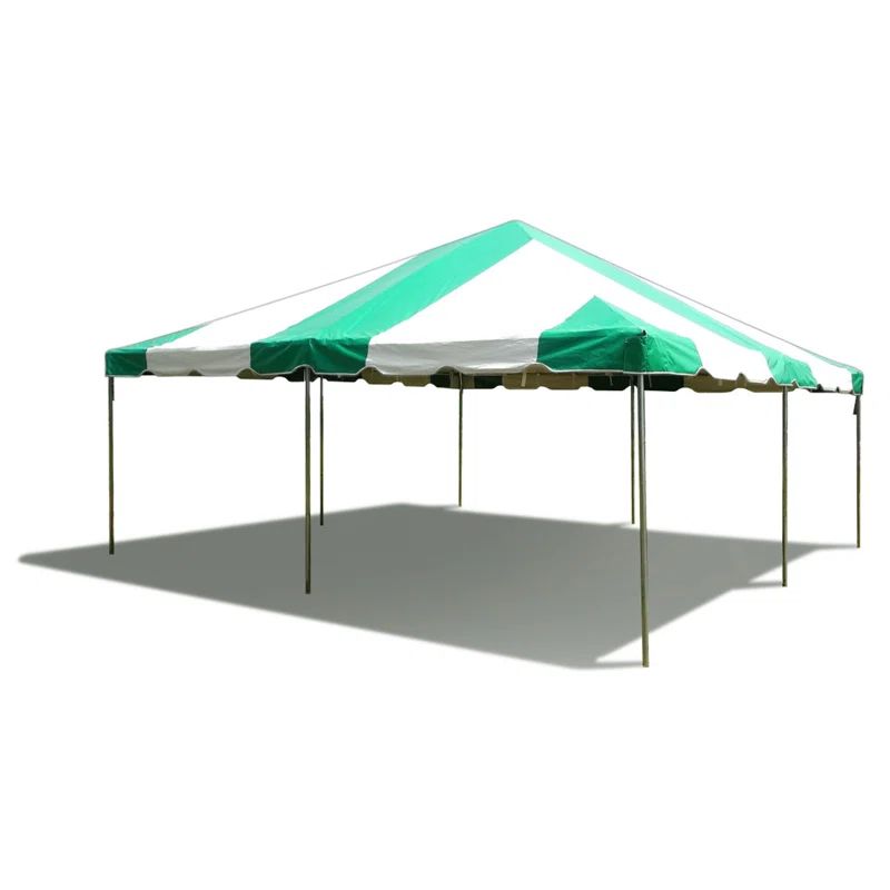 Green and White 20' x 20' PVC Vinyl Frame Party Tent