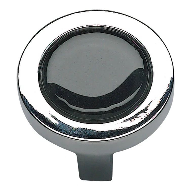 Polished Chrome Round Knob with Mounting Hardware