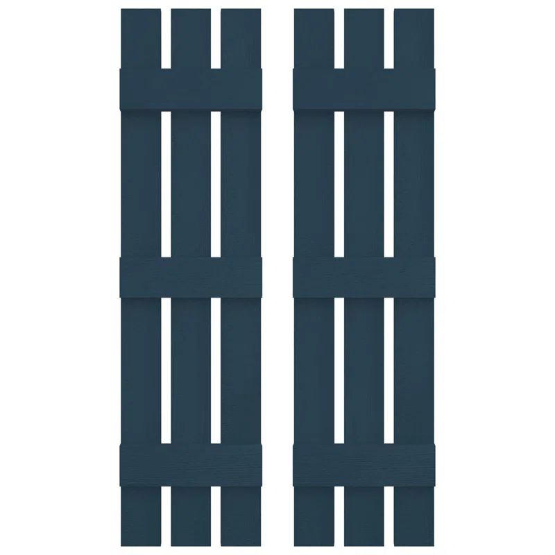 Classic Blue 12" x 55" Vinyl Board and Batten Shutters