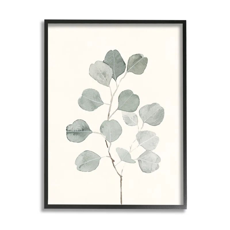 Black Framed Sage Botanical Stem Wall Art, 11 x 14