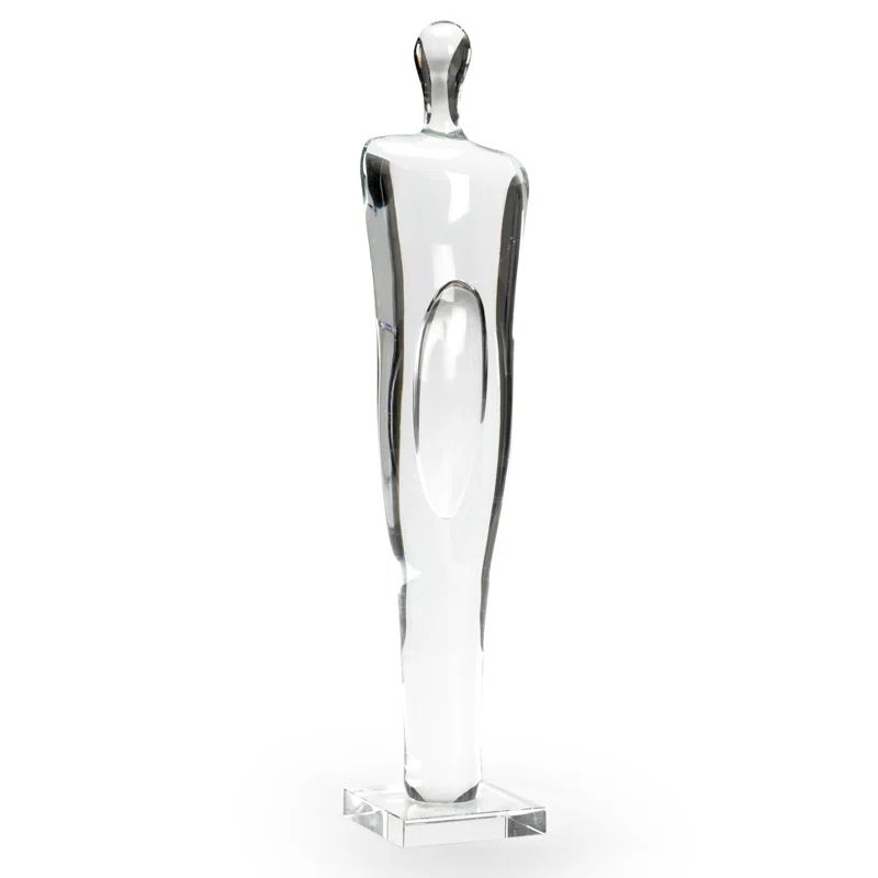 Chelsea Silhouette 20.8" Tall Glass Figurine in Coastal & Contemporary Style