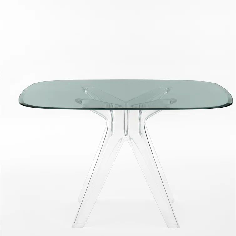 Sir Gio Contemporary Square Smoke Glass Dining Table