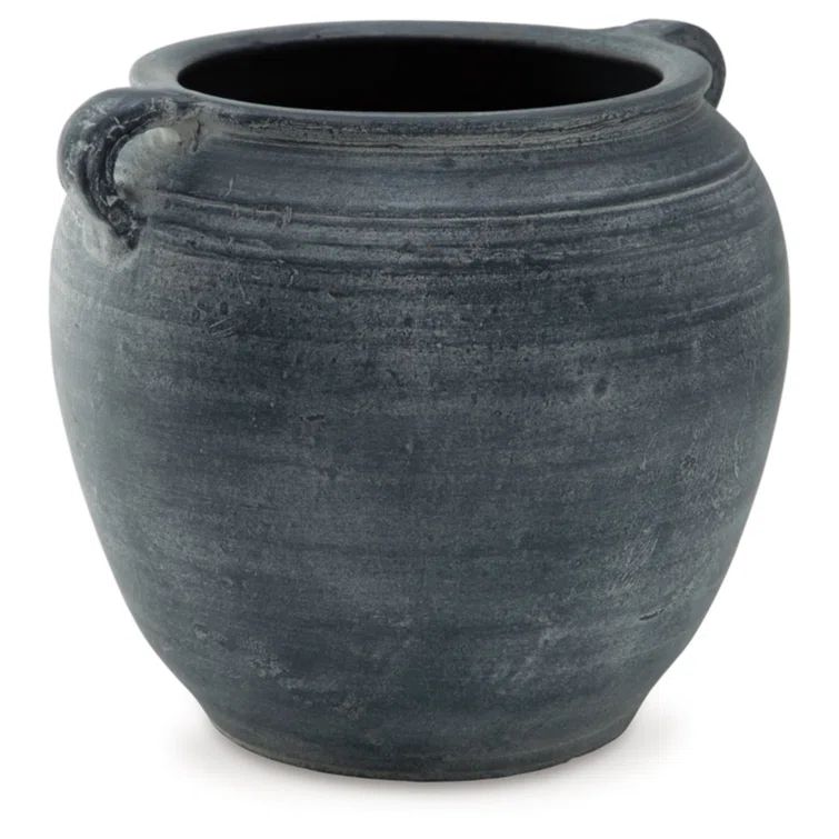 Distressed Blue Ceramic Table Vase