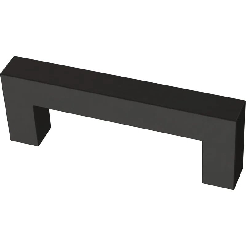 Matte Black Modern Rectangular Cabinet Handle Pull