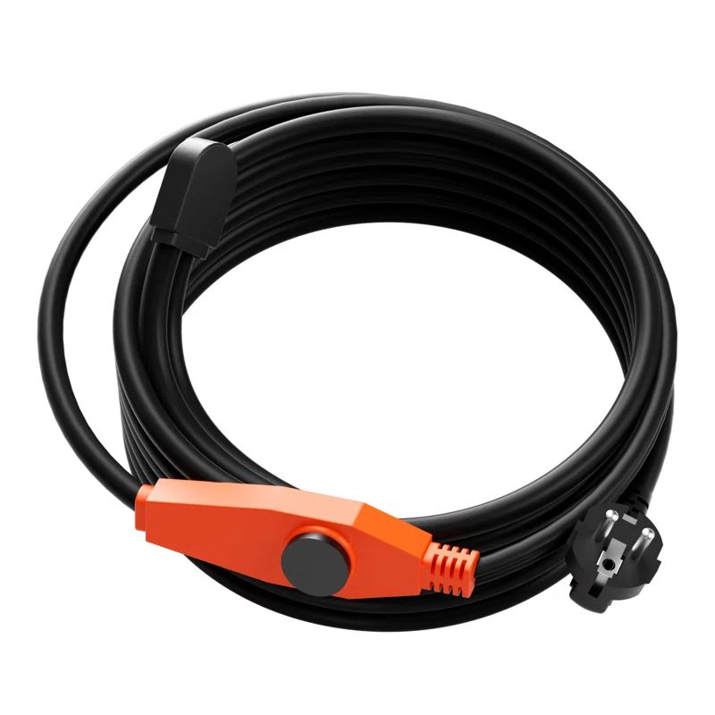 Black PVC Pipe Heating Cable with Built-in Thermostat