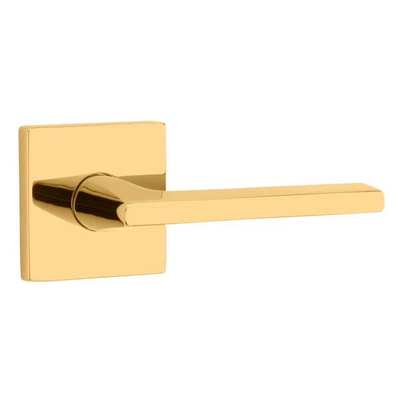 Minneapolis Polished Brass Left Handed Contemporary Door Handle