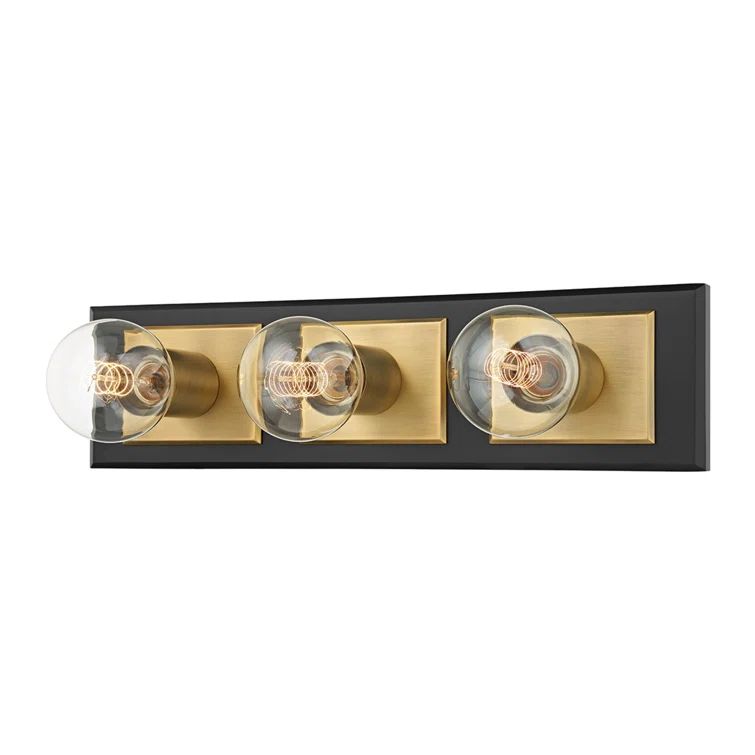 Patina Brass and Soft Black Modern Dimmable Bath Sconce