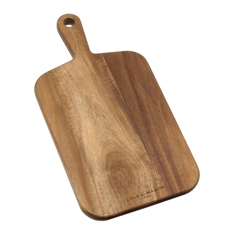 Small Acacia Wood Paddle Cutting Board with Handle