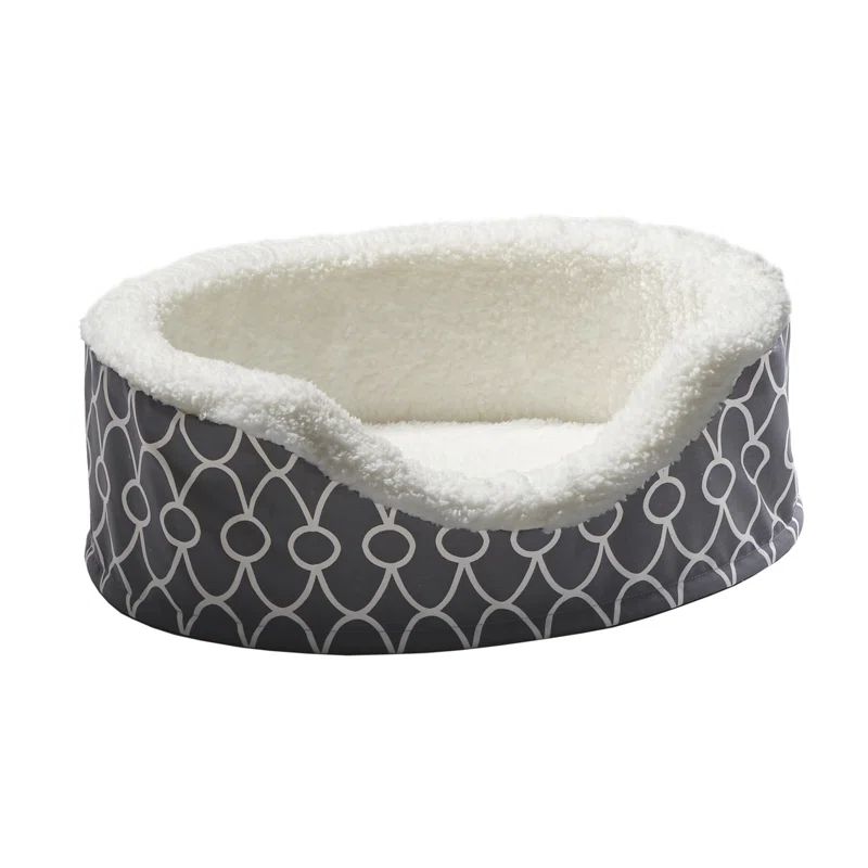 X-Small Gray Orthopedic Elevated Foam Pet Bed with Fleece Cover
