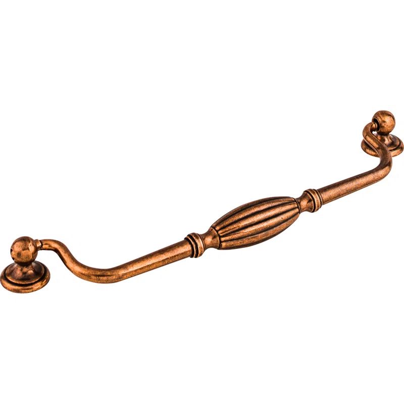 Old English Copper Traditional Drop Bail Handle with Mounting Hardware