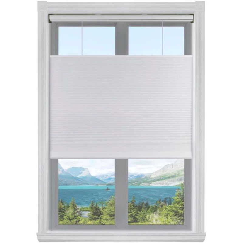 White Cordless Top-Down Bottom-Up Cellular Fabric Shade 32.5"W x 60"H