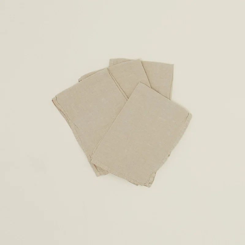 Flax Belgian Linen Square Napkin Set of 4