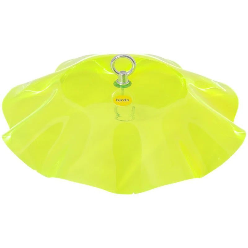 Fluorescent Green Acrylic Bird Feeder Weather Guard with Scalloped Edges