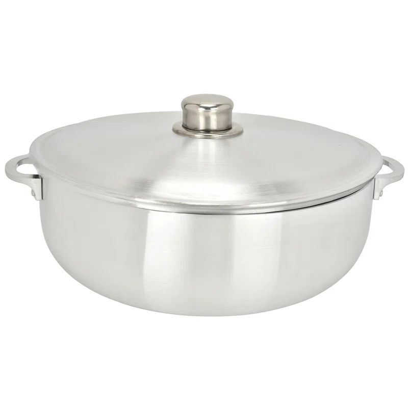 Chef Pro 9.3 Qt Silver Aluminum Stock Pot with Lid