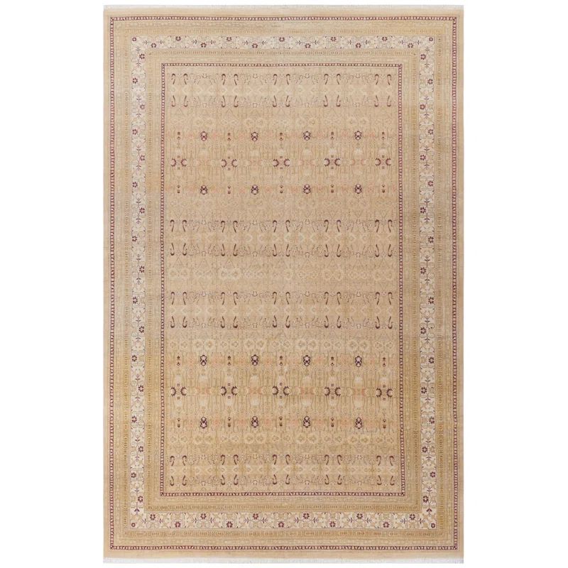 Ivory Hand-Knotted Wool Oriental Rug 3' x 5'