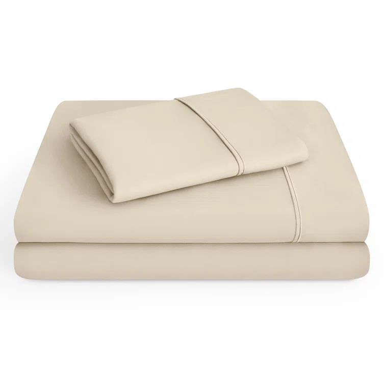 Twin XL Sand Premium Microfiber Stretch Knit Sheet Set