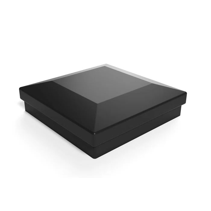 Black Aluminum 2.5-Inch Square Post Cap