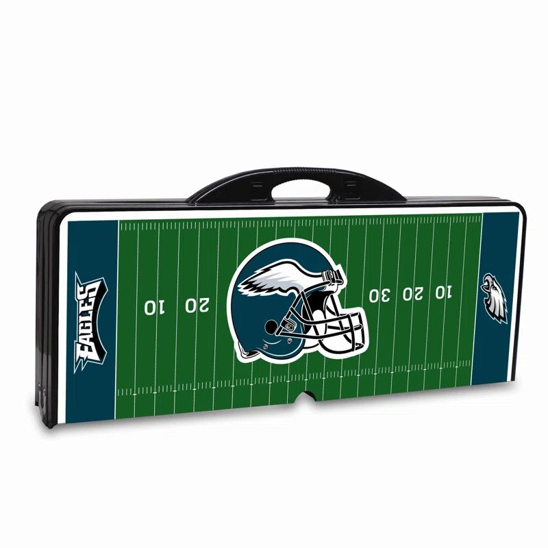 Philadelphia Eagles Black Rectangular Sports Theme Picnic Table