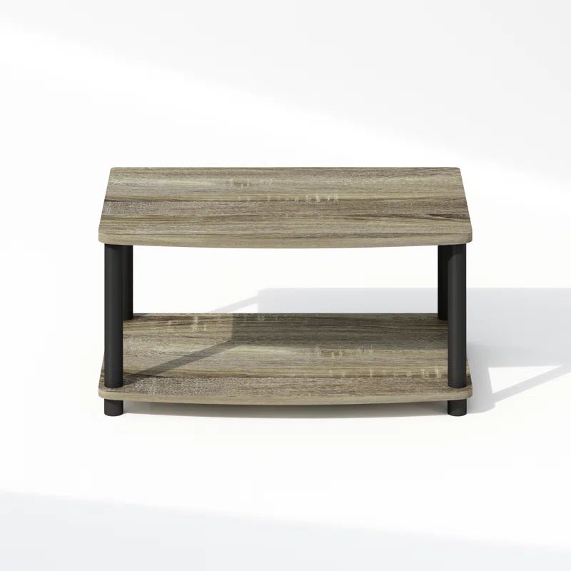 French Oak and Black 2-Tier Particle Board Printer Stand