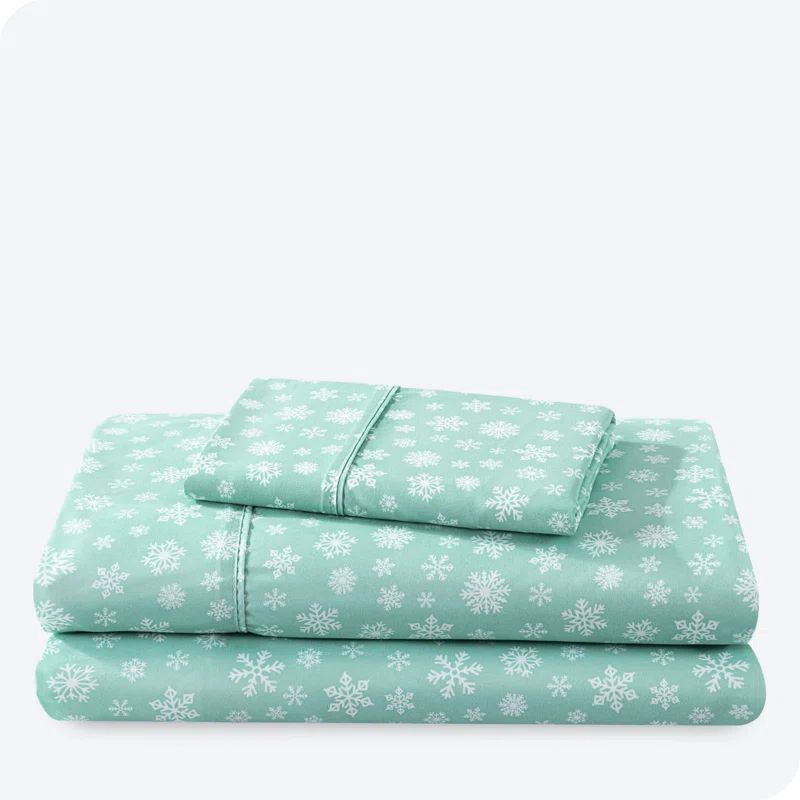 Twin Snowdrift Plaid Microfiber Deep Pocket Sheet Set