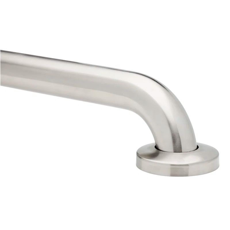 Brushed Stainless Steel Wall Mounted Straight Grab Bar, 24-inch