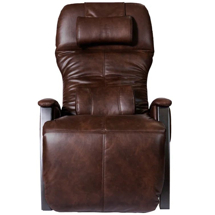 Chestnut Brown Leather Zero Gravity Massage Recliner