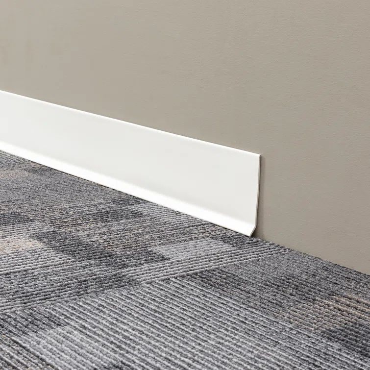 White Matte Vinyl Baseboard Roll, 4" x 120'
