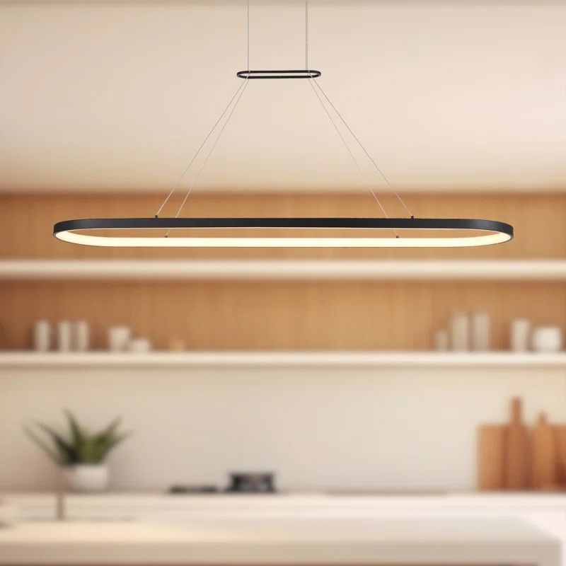 Eerie 59" Black Aluminum LED Pendant Light