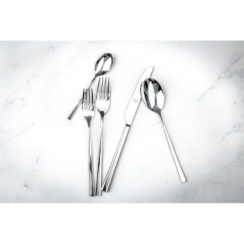 Atena 20-Piece Mirror Finish Stainless Steel Flatware Set
