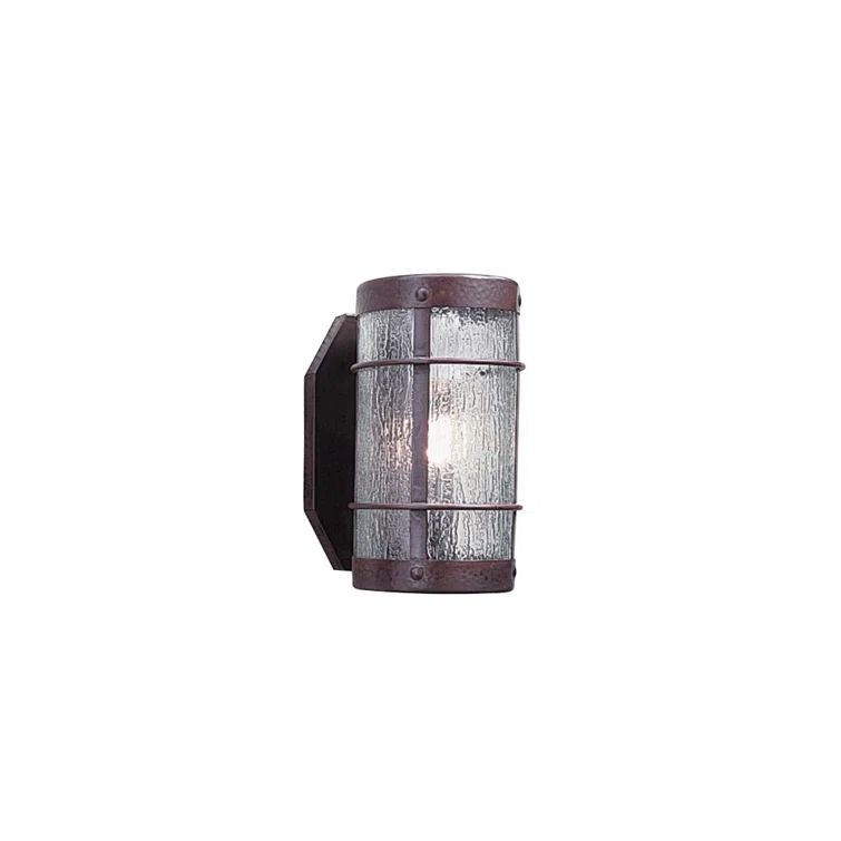 Valencia Pewter Sconce with Clear Seedy Glass Shade