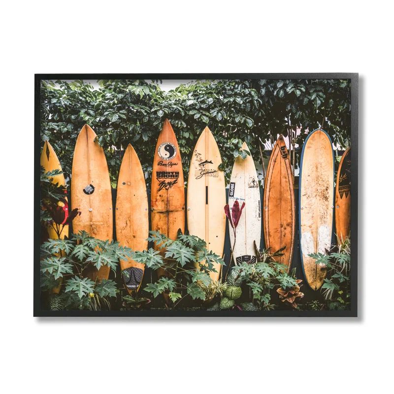 Black Framed Surf Boards in Nature Sports Canvas Print