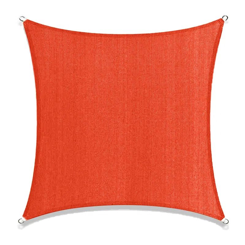 Red 16' x 16' Square Sun Shade Sail Canopy