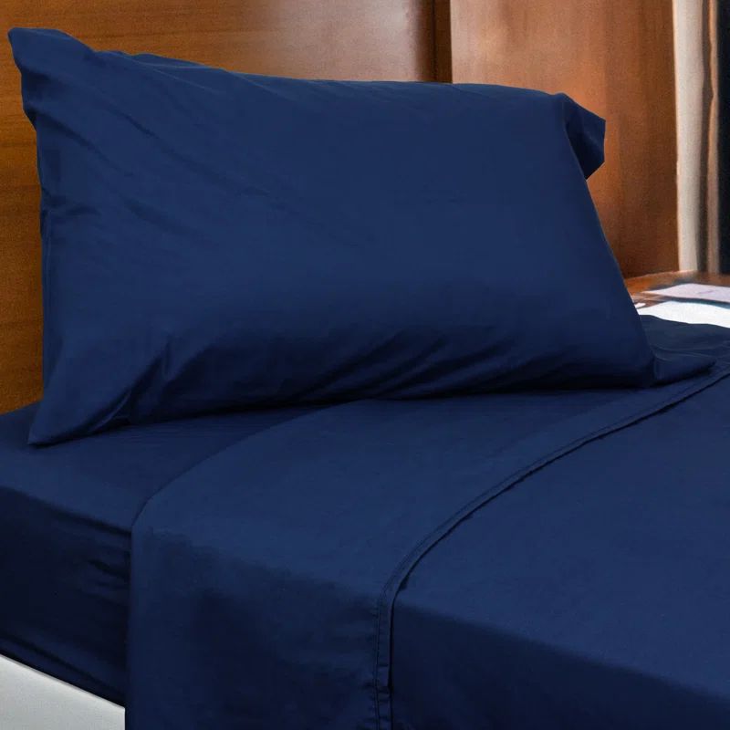 Navy Blue Queen Soft Brushed Microfiber Sheet Set